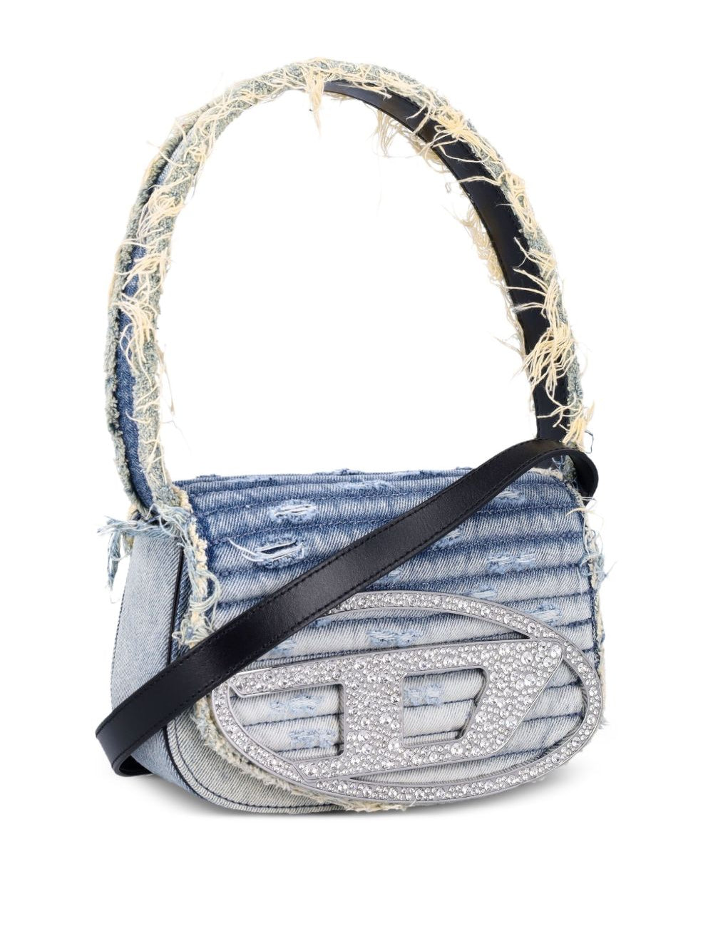 Borsa denim con cristalli 1dr in celeste Diesel - donna 