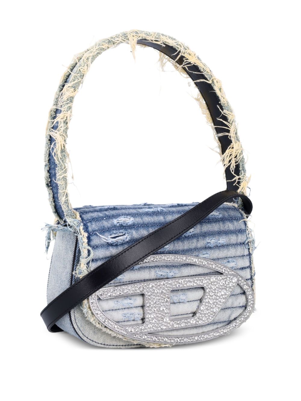 Borsa denim con cristalli 1dr in celeste Diesel - donna 