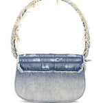 Borsa denim con cristalli 1dr in celeste Diesel - donna 