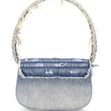 Borsa denim con cristalli 1dr in celeste Diesel - donna 