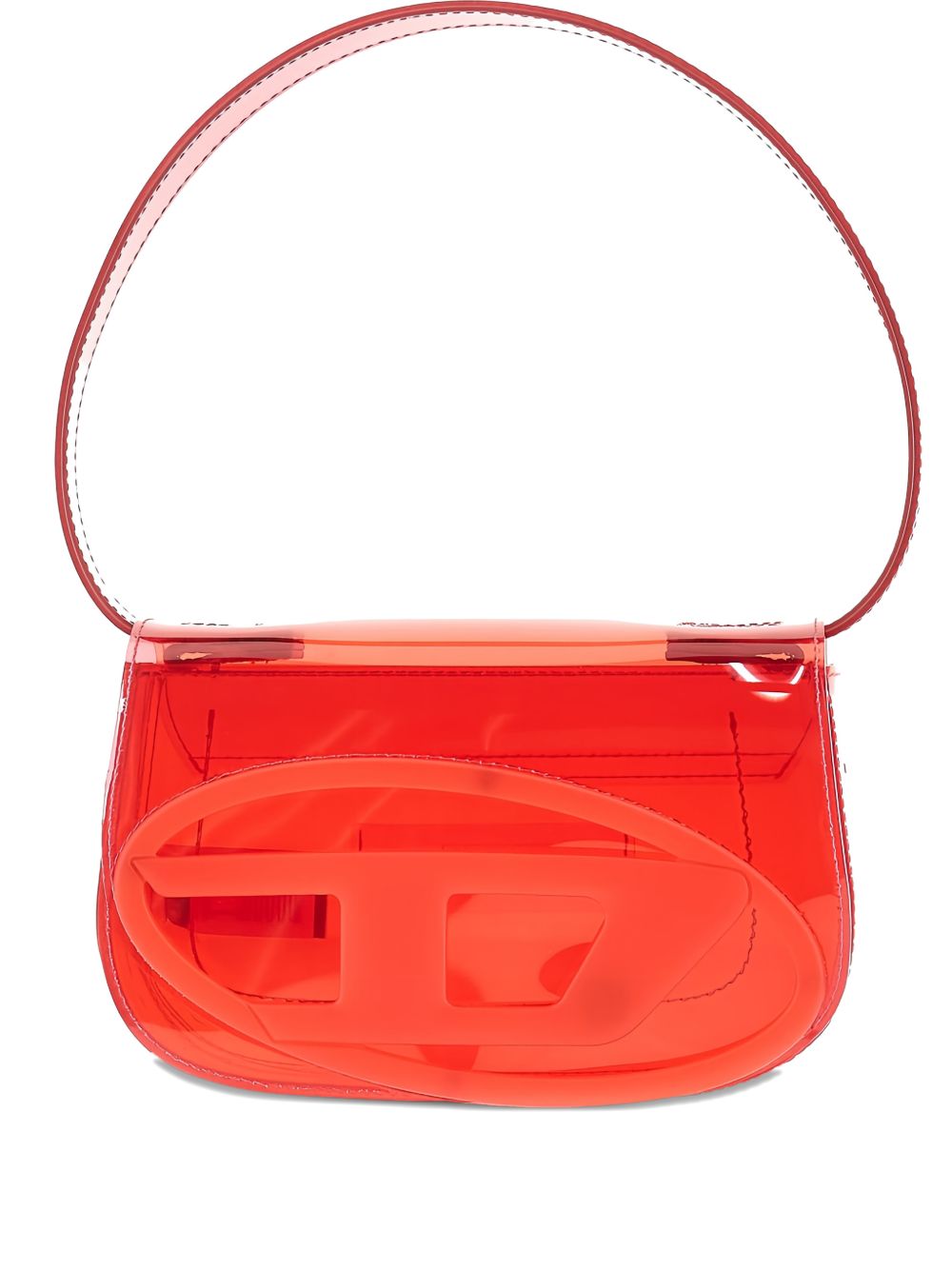 Borsa a spalla 1 dr trasparente in arancione Diesel - donna 