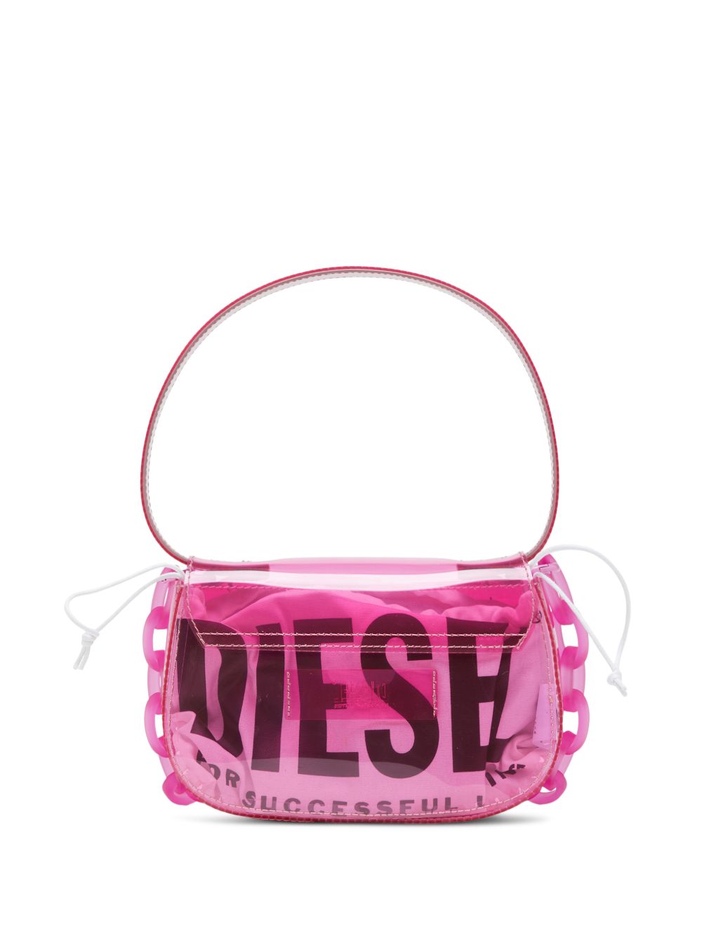 Borsa a spalla 1 dr trasparente in rosa Diesel - donna 