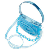 Borsa a spalla 1 dr trasparente in celeste Diesel - donna 