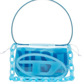 Borsa a spalla 1 dr trasparente in celeste Diesel - donna 