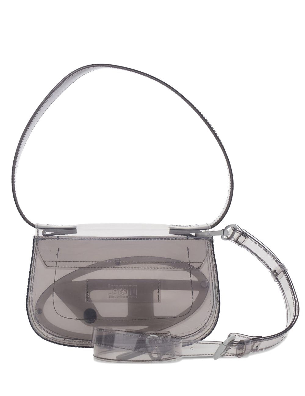 Borsa a spalla 1 dr trasparente in grigio Diesel - donna 
