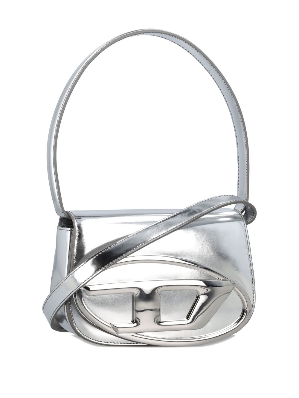 Borsa a spalla in pelle 1DR in argento Diesel - donna 