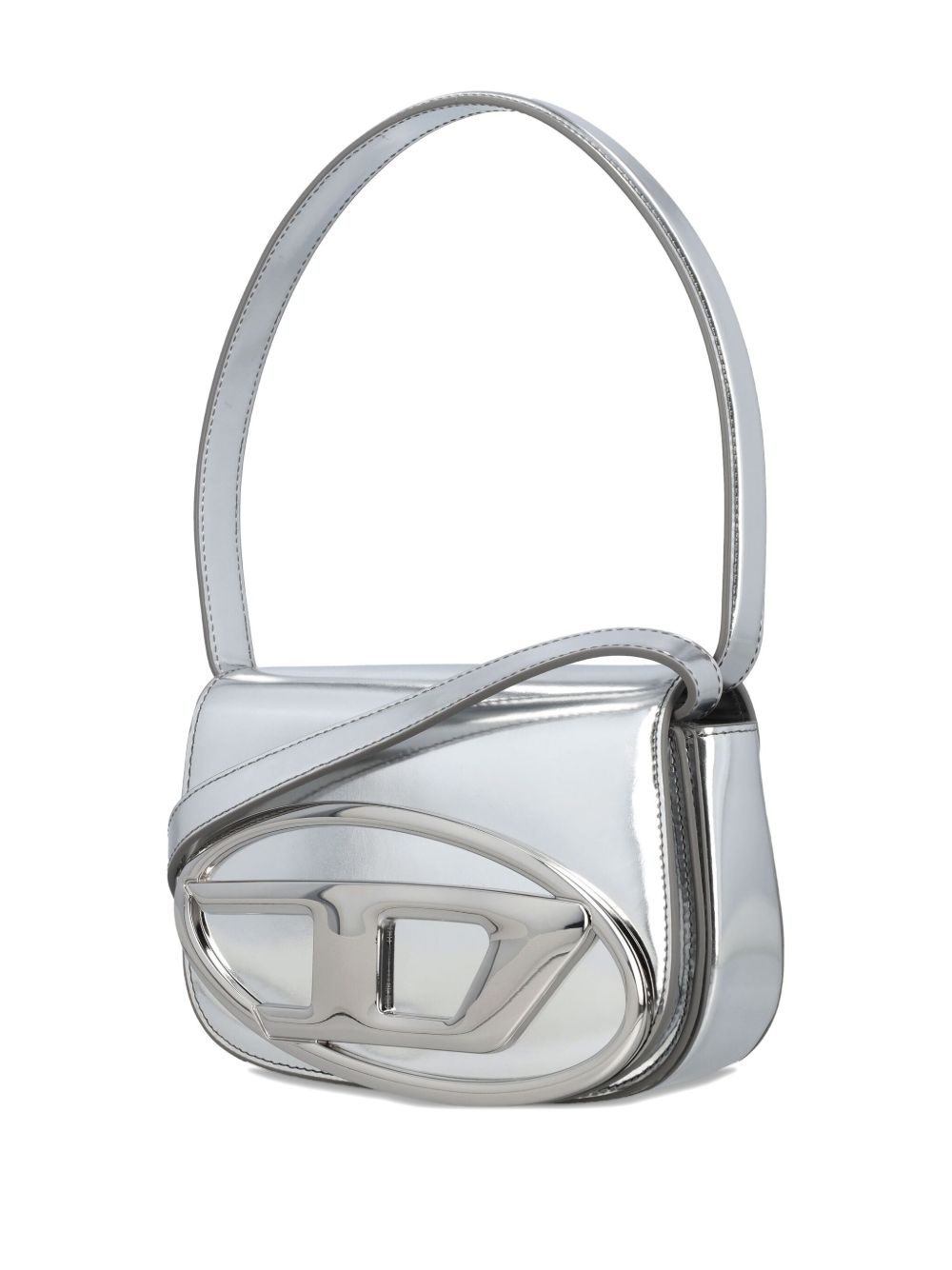 Borsa a spalla in pelle 1DR in argento Diesel - donna 