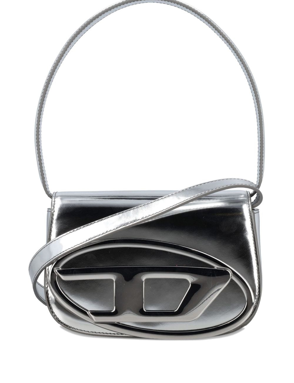 Borsa a spalla in pelle 1DR in argento Diesel - donna 