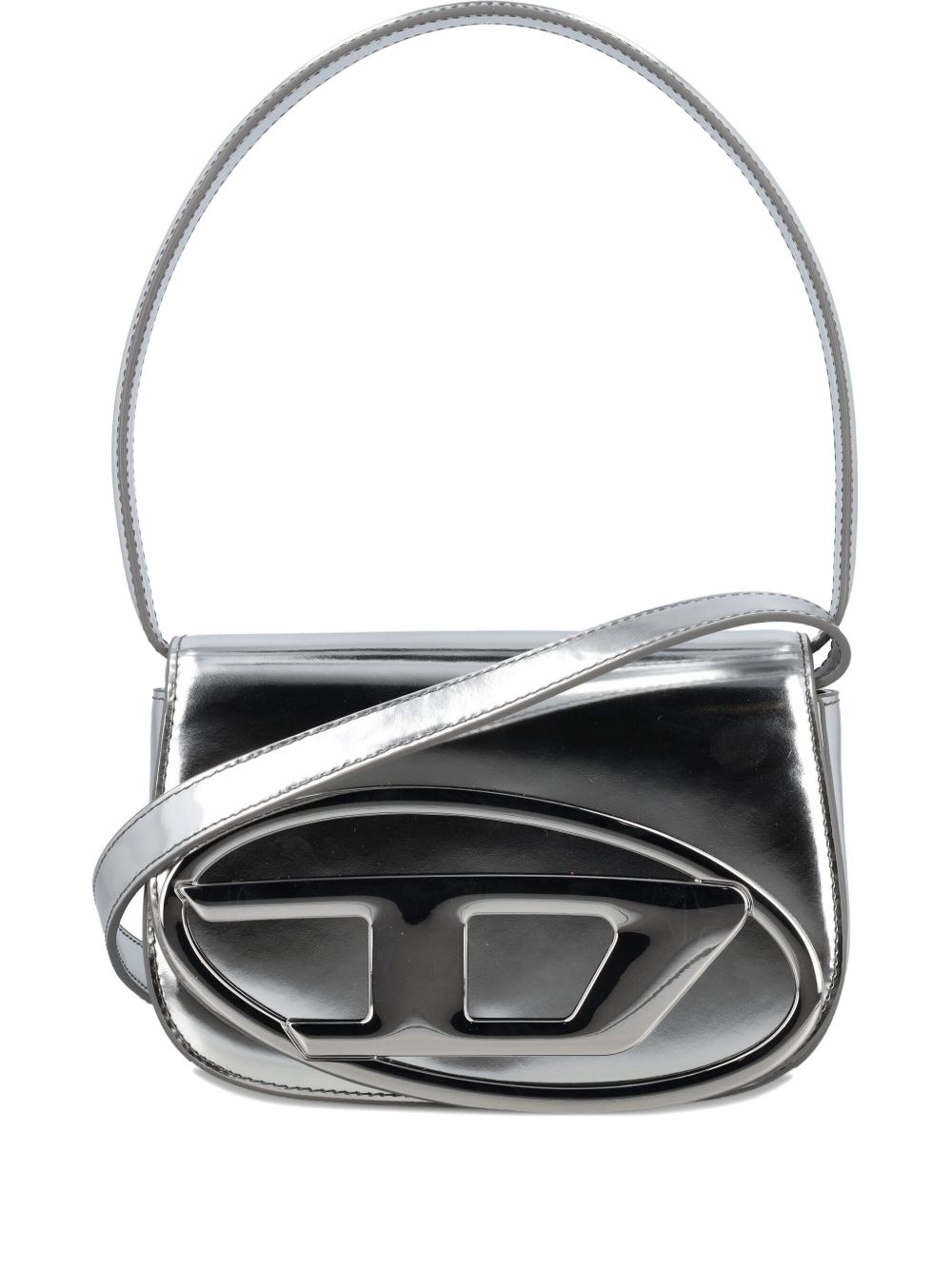 Borsa a spalla in pelle 1DR in argento Diesel - donna 