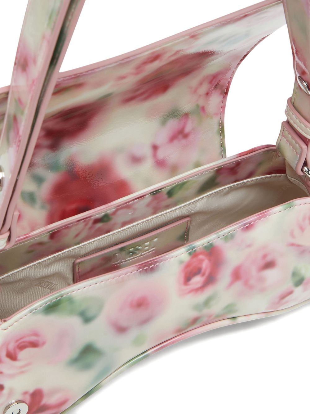 Borsa a spalla a fiori in bianco Diesel - donna 