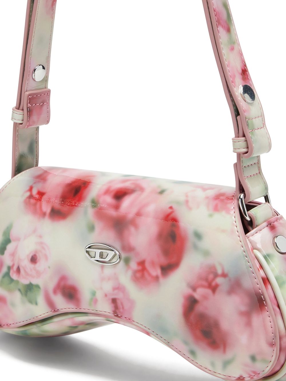 Borsa a spalla a fiori in bianco Diesel - donna 