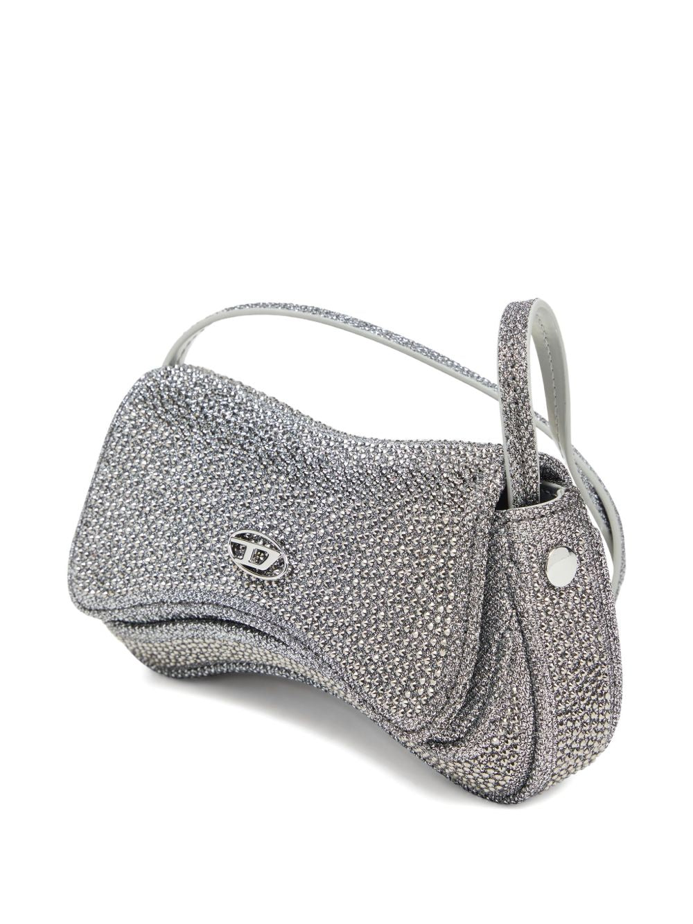 Borsa con cristalli in argento Diesel - donna 
