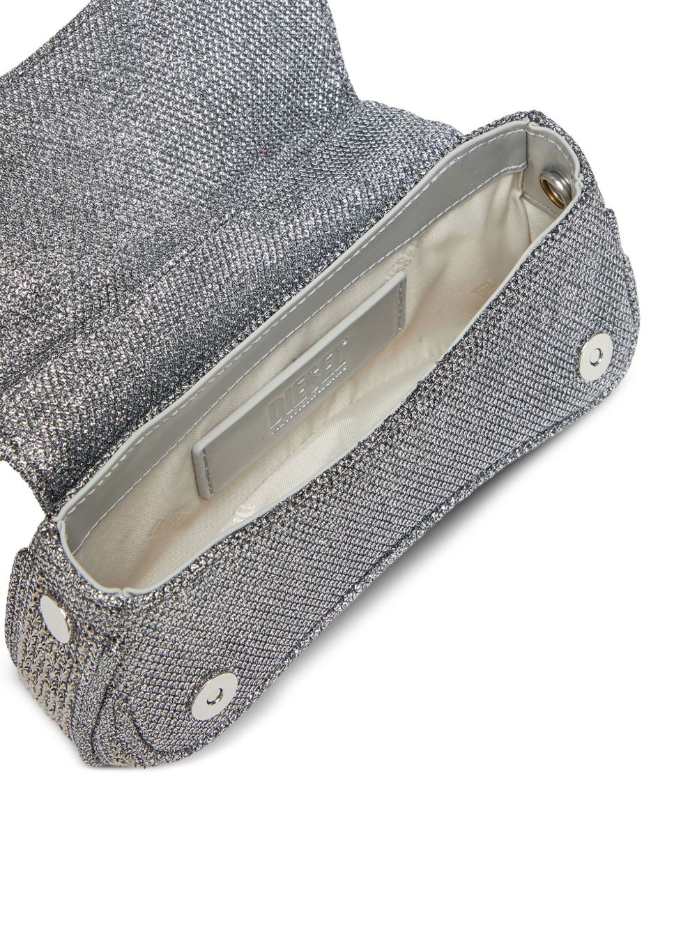 Borsa con cristalli in argento Diesel - donna 