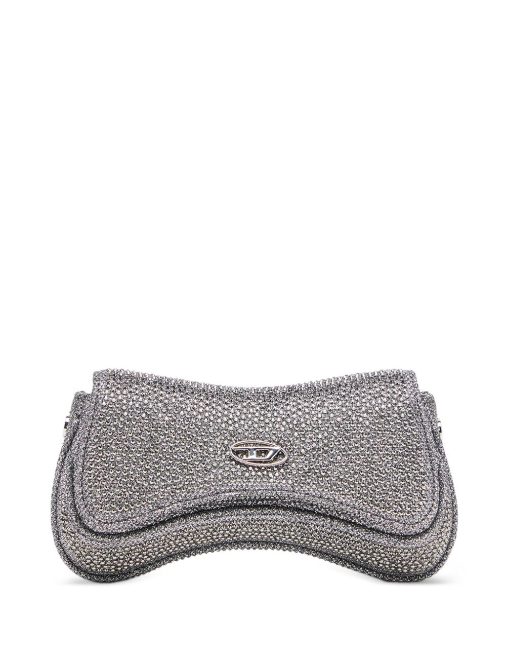Borsa con cristalli in argento Diesel - donna 