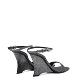 Sandali con zeppa D-Amber in argento Diesel - donna 
