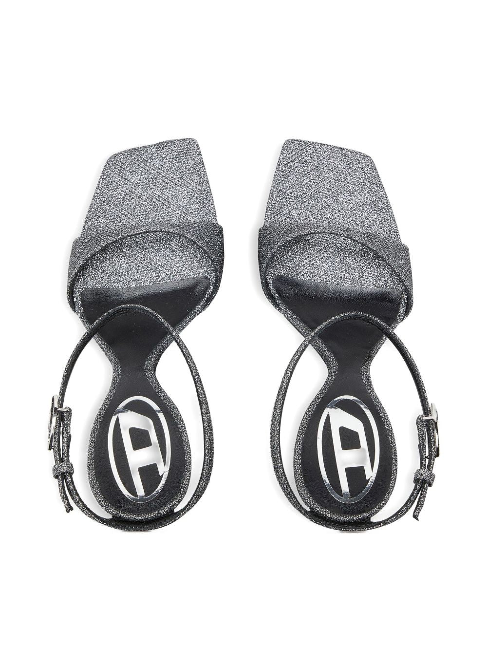 Sandali con zeppa D-Amber in argento Diesel - donna 