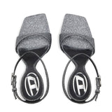 Sandali con zeppa D-Amber in argento Diesel - donna 