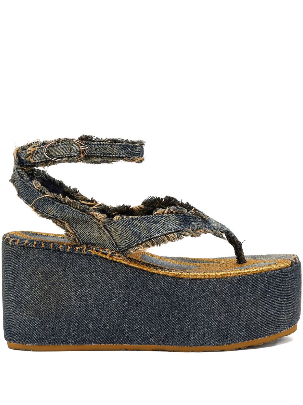 Sandali con plateau in blu Diesel - donna 
