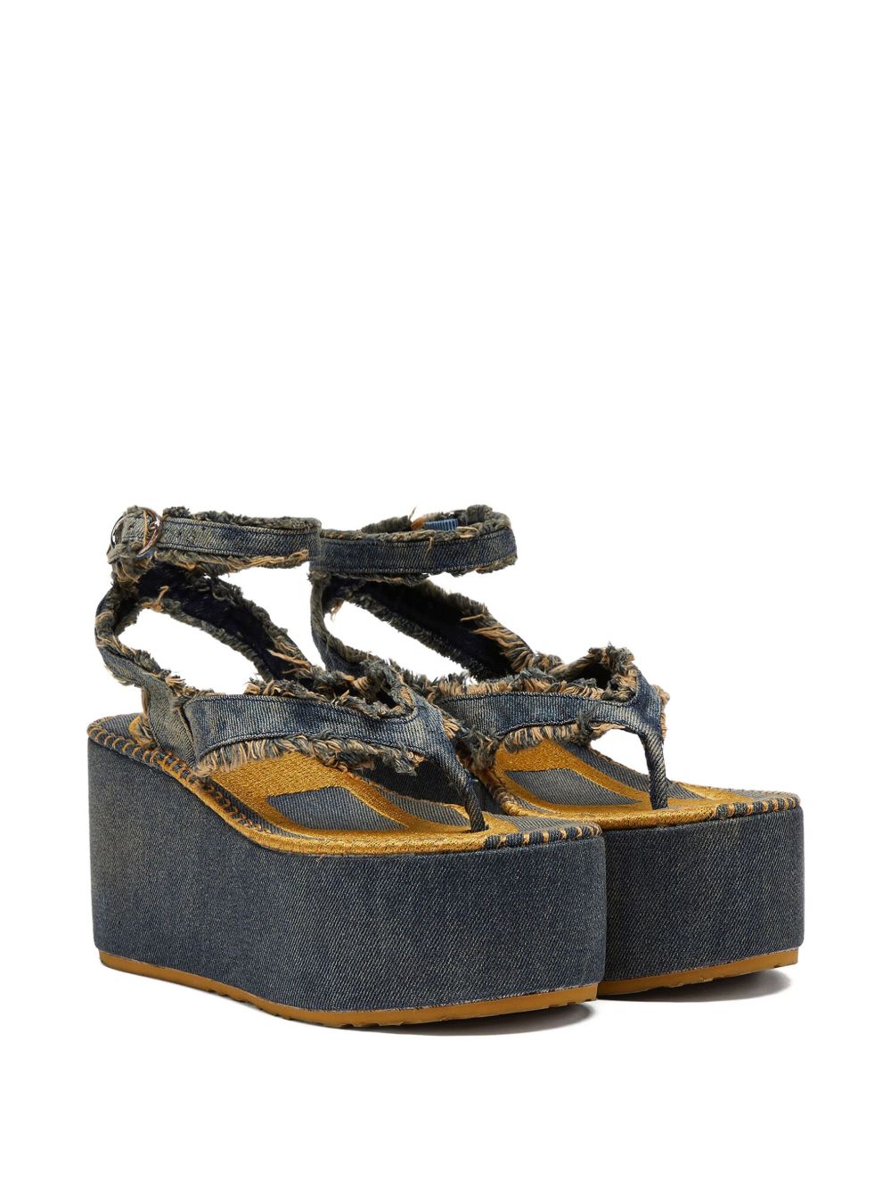 Sandali con plateau in blu Diesel - donna 
