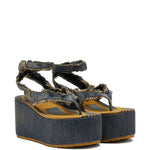 Sandali con plateau in blu Diesel - donna 