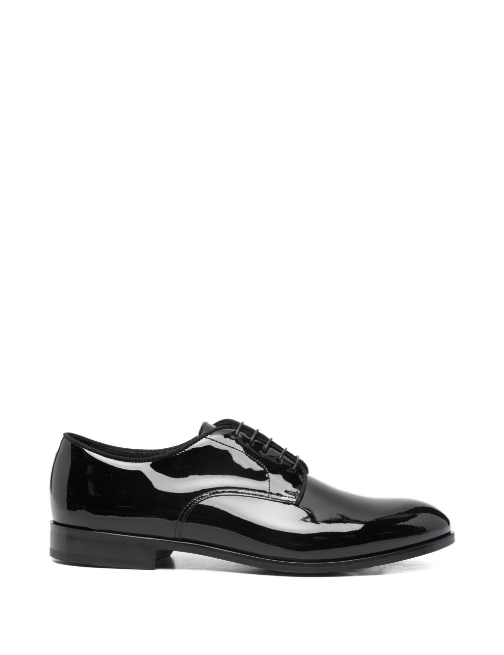 Derby in pelle verniciata in nero Doucal's - uomo 
