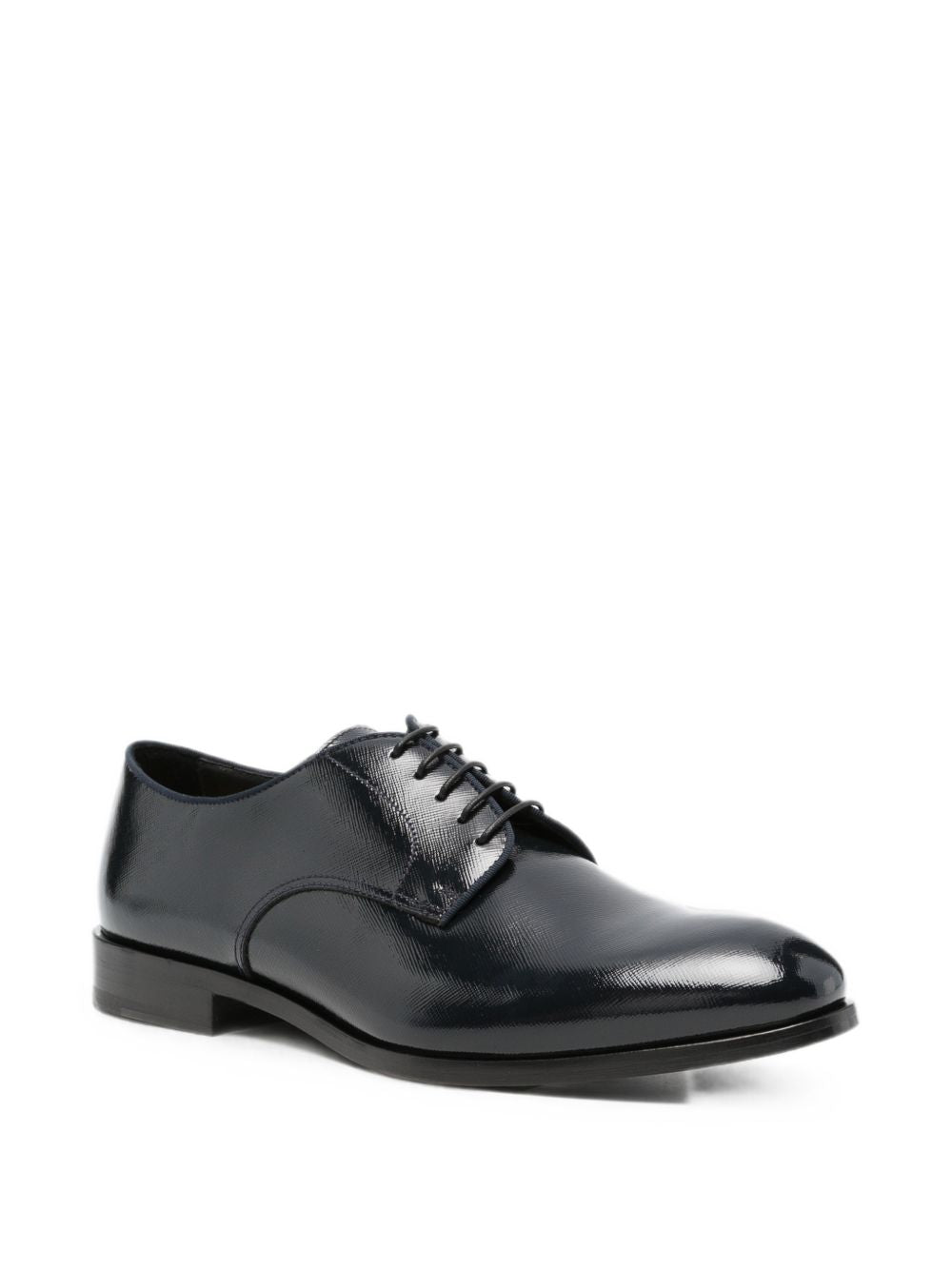Derby in pelle in nero 
