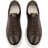 Sneakers in pelle con lacci in marrone Doucal's - uomo 