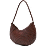 BORSA A SPALLA NOVA LUNA IN MARRONE BRUCIATO DRAGON DIFFUSION - DONNA 