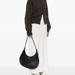 Borsa a spalla Luna Mezza in nero Dragon Diffusion - donna 