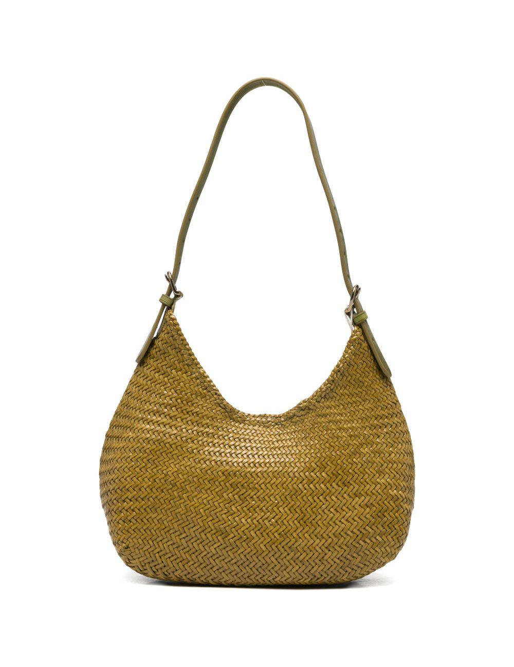 BORSA A SPALLA LUNA MEZZA IN VERDE BAMBOO - DONNA 