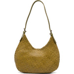 BORSA A SPALLA LUNA MEZZA IN VERDE BAMBOO - DONNA 