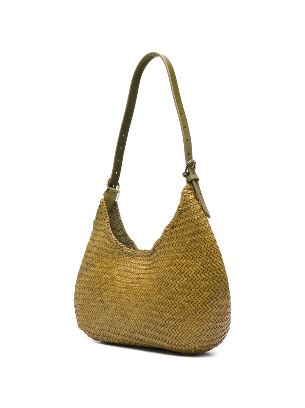BORSA A SPALLA LUNA MEZZA IN VERDE BAMBOO - DONNA 