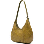 BORSA A SPALLA LUNA MEZZA IN VERDE BAMBOO - DONNA 
