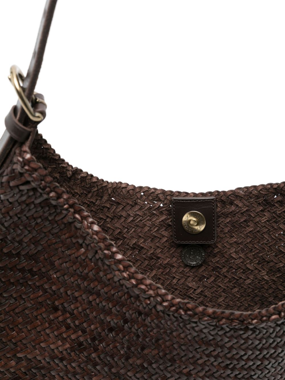 Borsa a spalla Luna Mezza in marrone scuro Dragon Diffusion - donna 