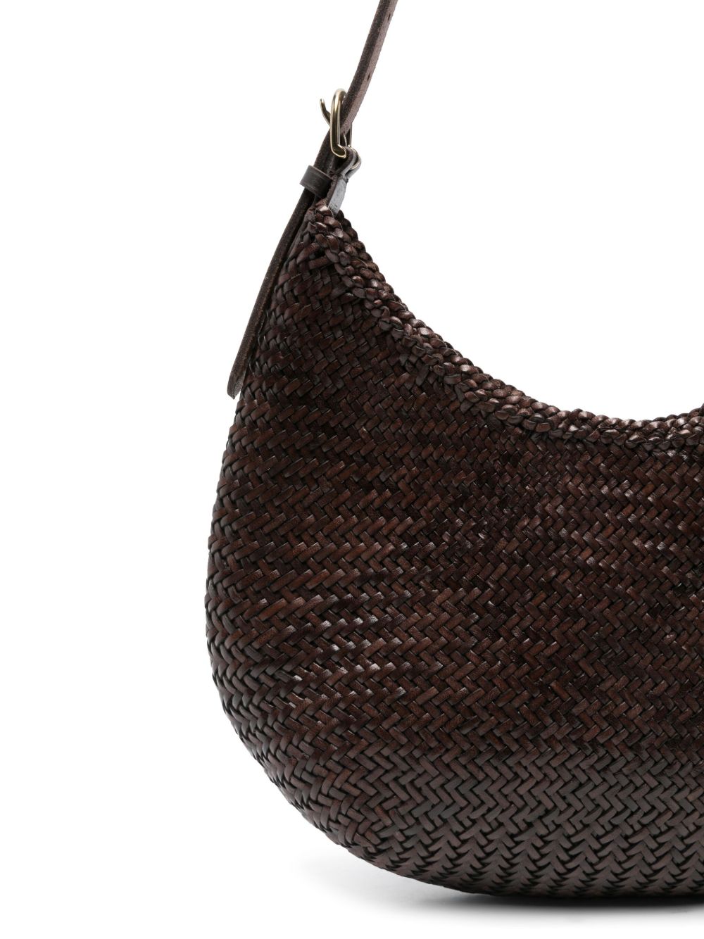 Borsa a spalla Luna Mezza in marrone scuro Dragon Diffusion - donna 