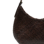 Borsa a spalla Luna Mezza in marrone scuro Dragon Diffusion - donna 