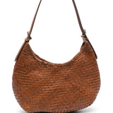 BORSA A SPALLA LUNA MEZZA IN MARRONE CHIARO DRAGON DIFFUSION - DONNA 