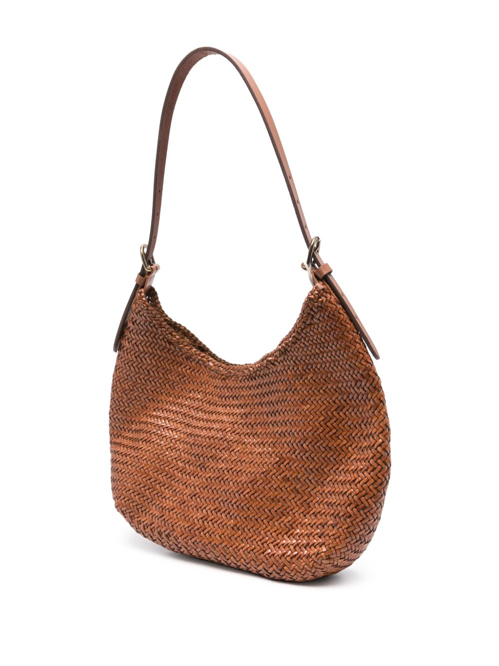 BORSA A SPALLA LUNA MEZZA IN MARRONE CHIARO DRAGON DIFFUSION - DONNA 