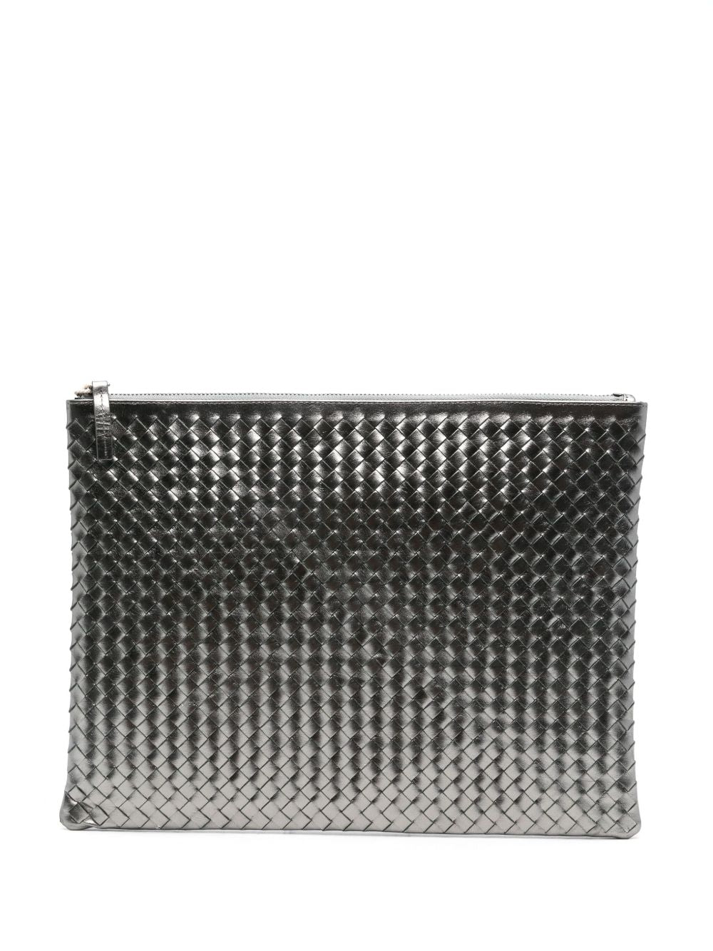 Clutch intrecciato A4 in argento Dragon diffusion - donna 