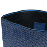 Clutch intrecciato A4 in blu Dragon diffusion - donna 
