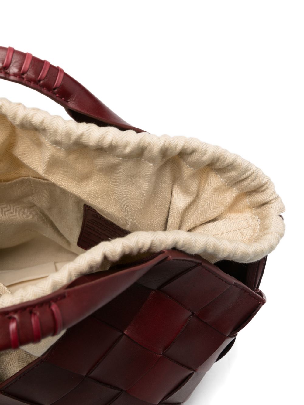 Borsa in pelle intrecciata botteghe in bordeaux Dragon diffusion - donna 