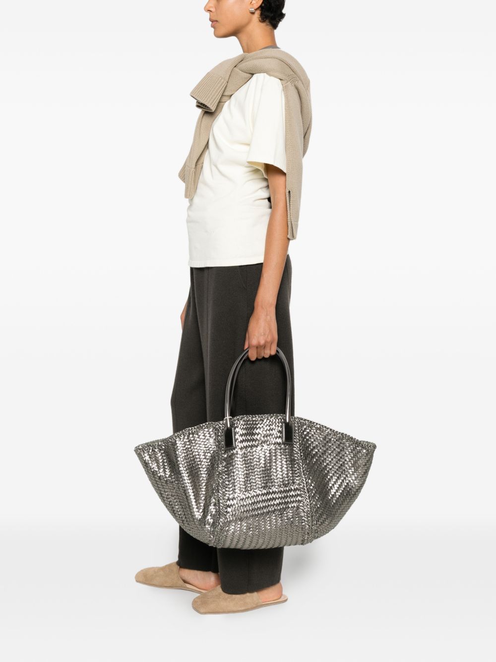 borsa tote teresa in argento dragon diffusion - donna 