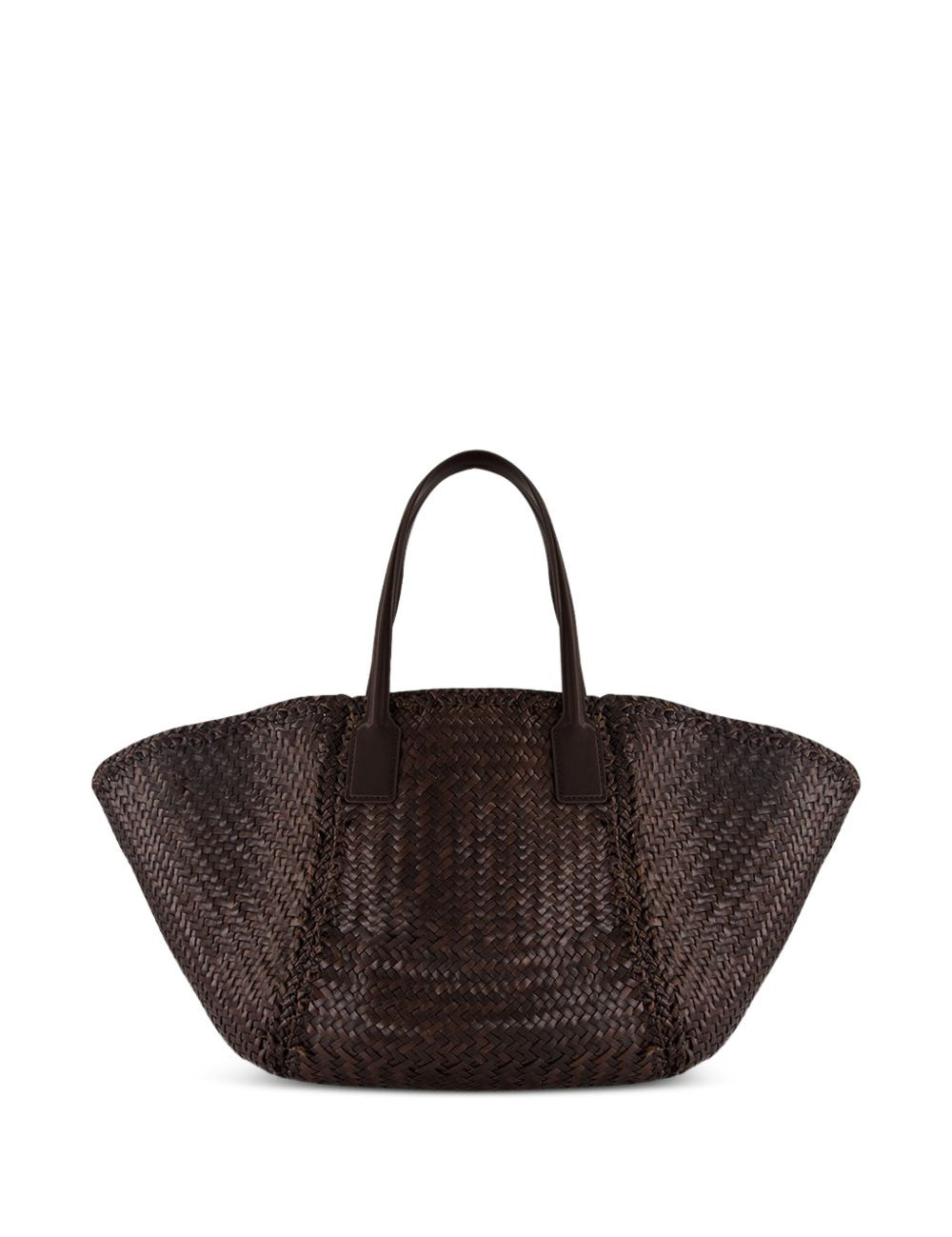 Borsa intrecciata teresa in marrone 