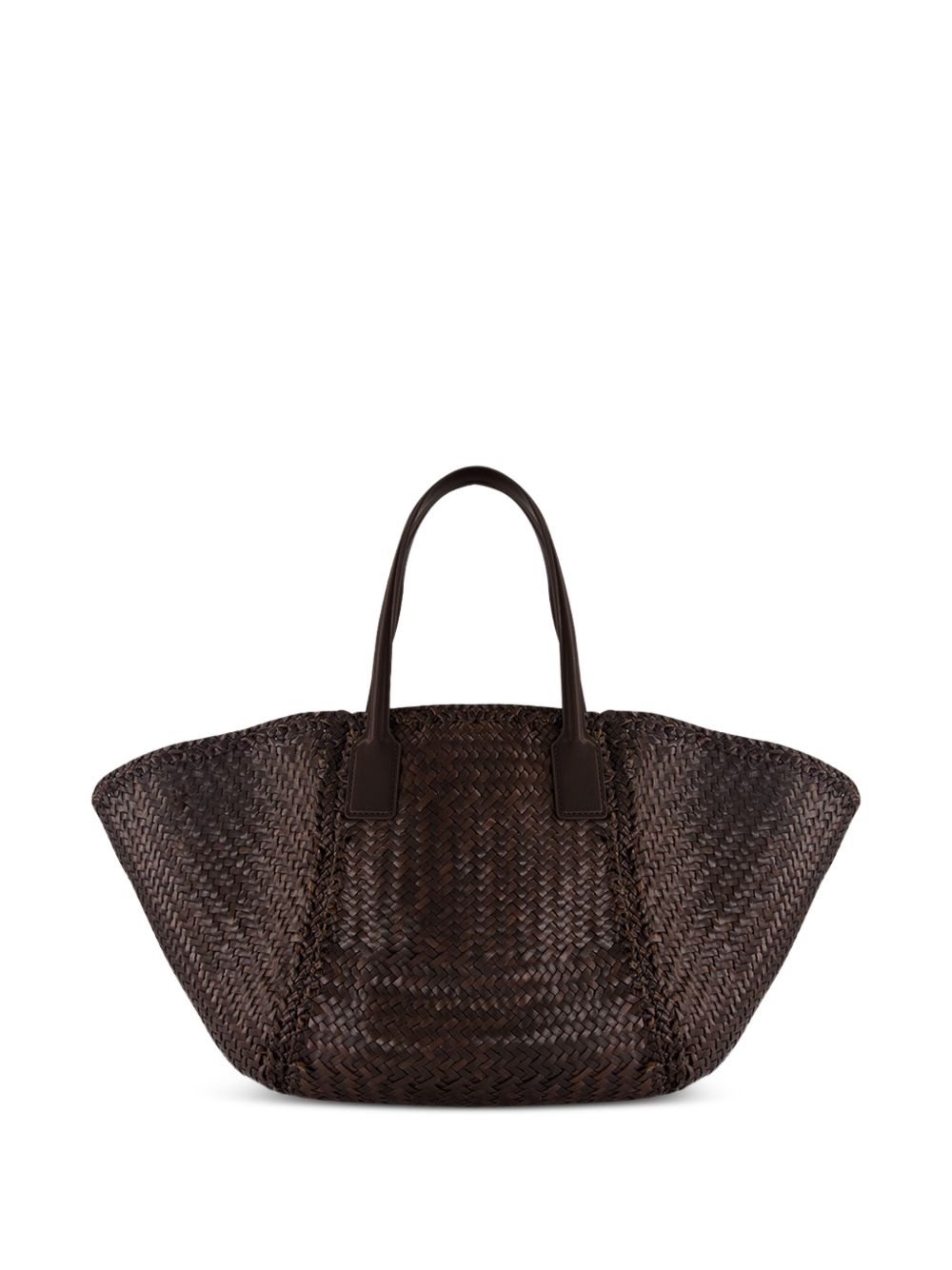 Borsa intrecciata teresa in marrone 