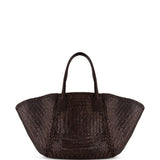 Borsa intrecciata teresa in marrone 