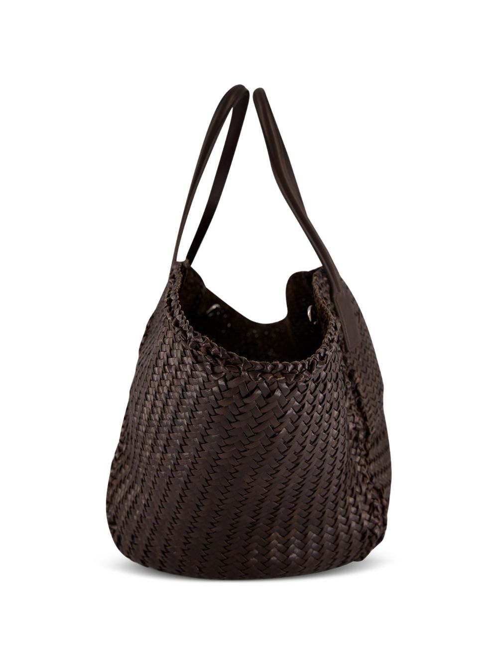 Borsa intrecciata teresa in marrone 