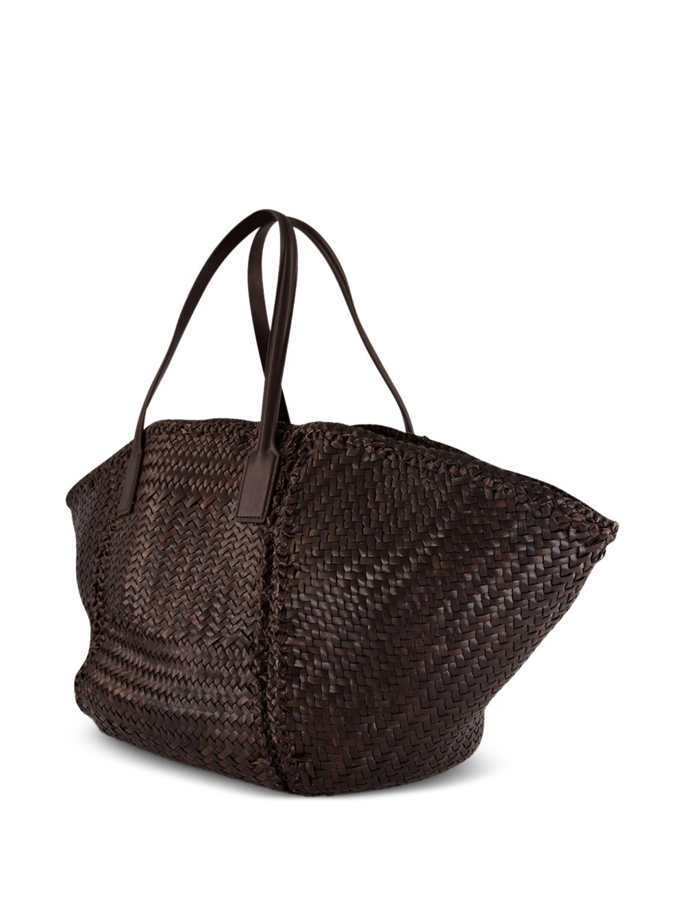 Borsa intrecciata teresa in marrone 