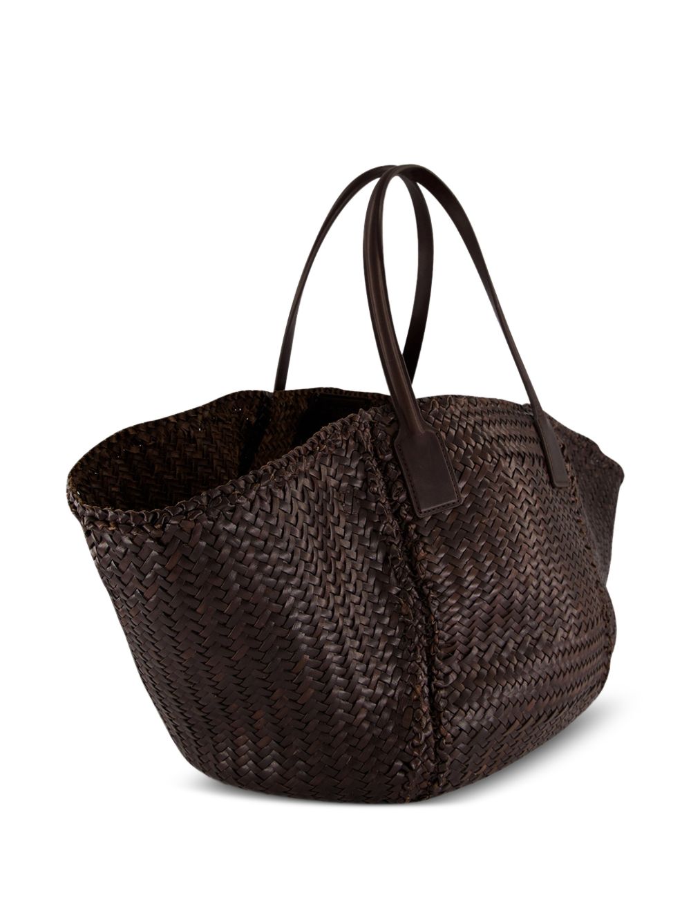 Borsa intrecciata teresa in marrone 