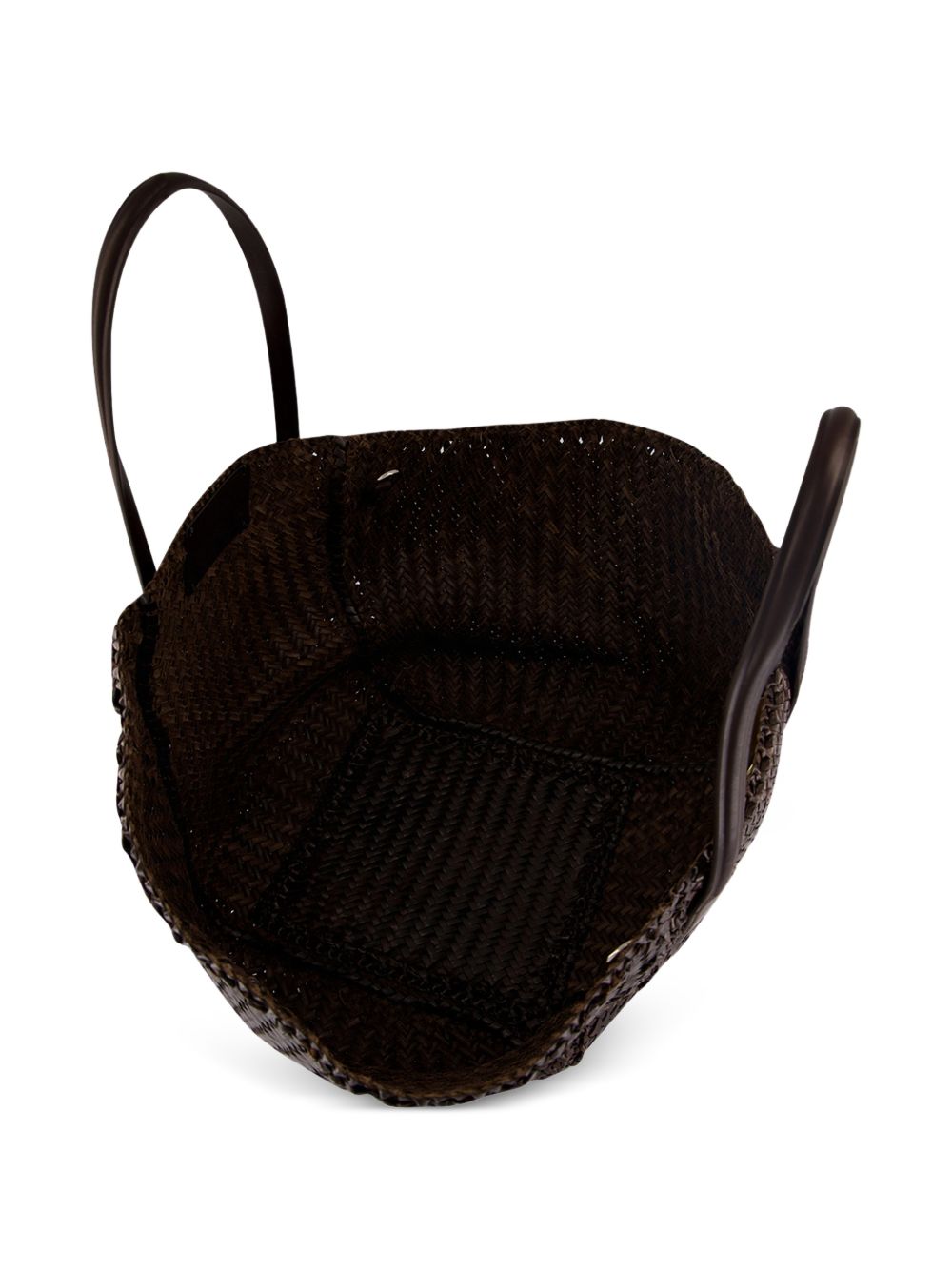 Borsa intrecciata teresa in marrone 