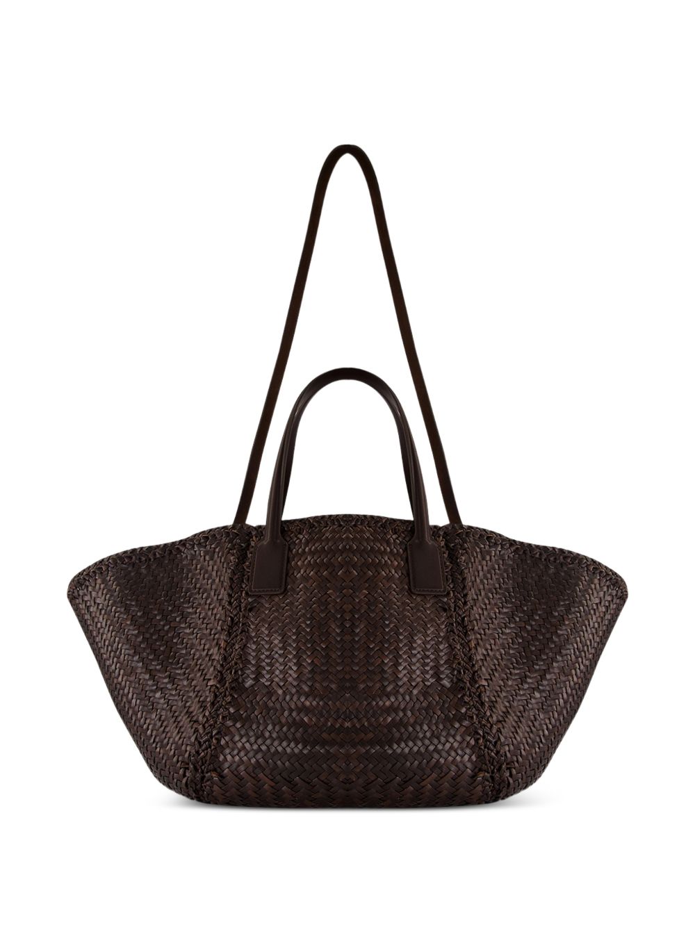 Borsa intrecciata teresa in marrone 